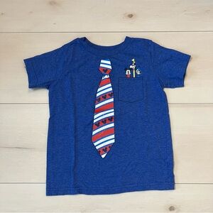 Disney Mickey Mouse Donald Duck blue neck tile short sleeve tee t-shirt XS 4